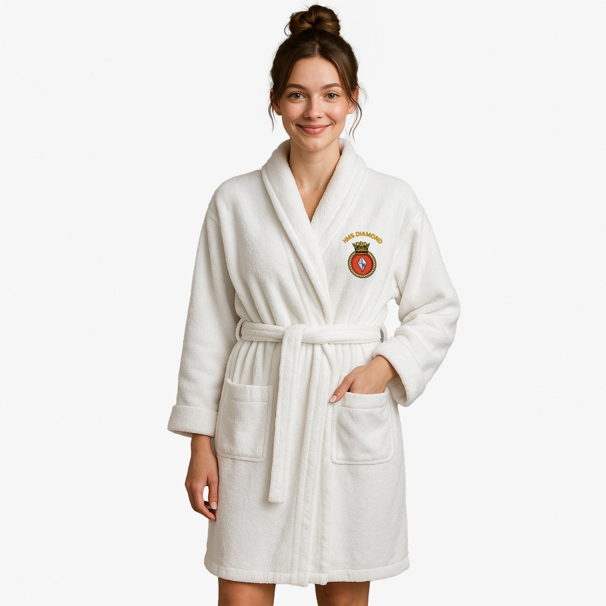 HMS Diamond Kimono Towelling Robe-