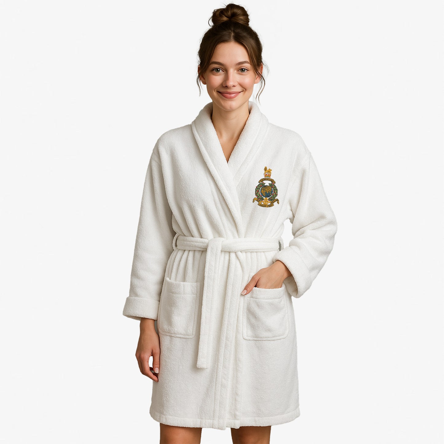 Royal Marines Luxury Kimono Towelling Robe-