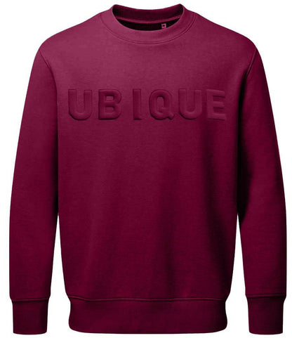 Royal Engineers sweatshirt with Ubique 3D puff embroidery in burgundy.