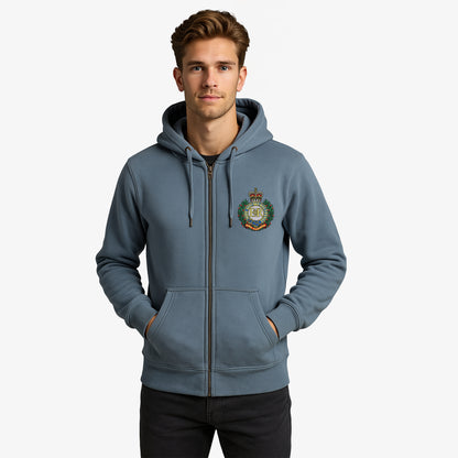 Royal Engineers Zipped Hoodie Embroidered Logo Premium Weight(330gsm)