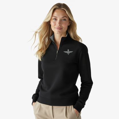 The Parachute Regiment Premium Embroidered Quarter Zip Sweat Shirt