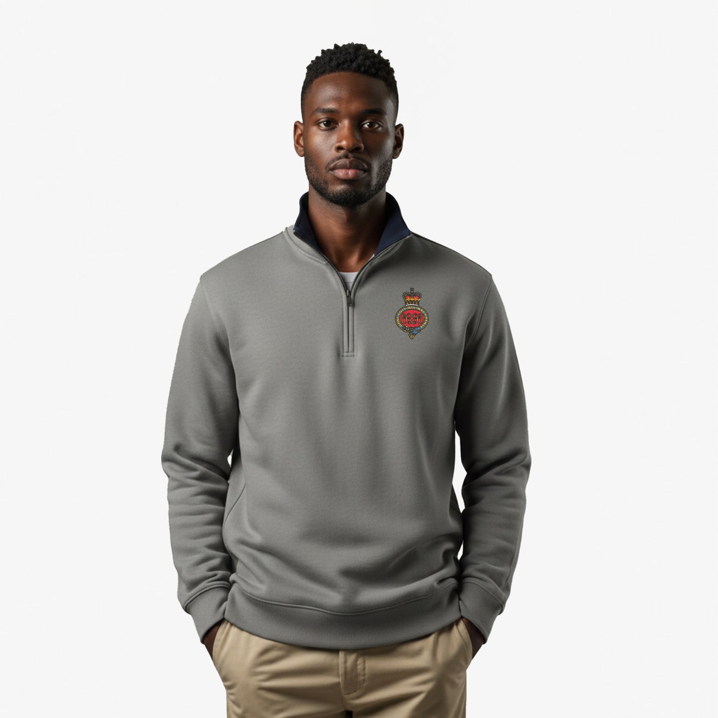 Grenadier Guards Premium Embroidered Quarter Zip Sweat Shirt