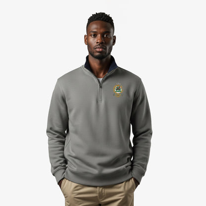 Queens Regiment Premium Embroidered Quarter Zip Sweatshirt