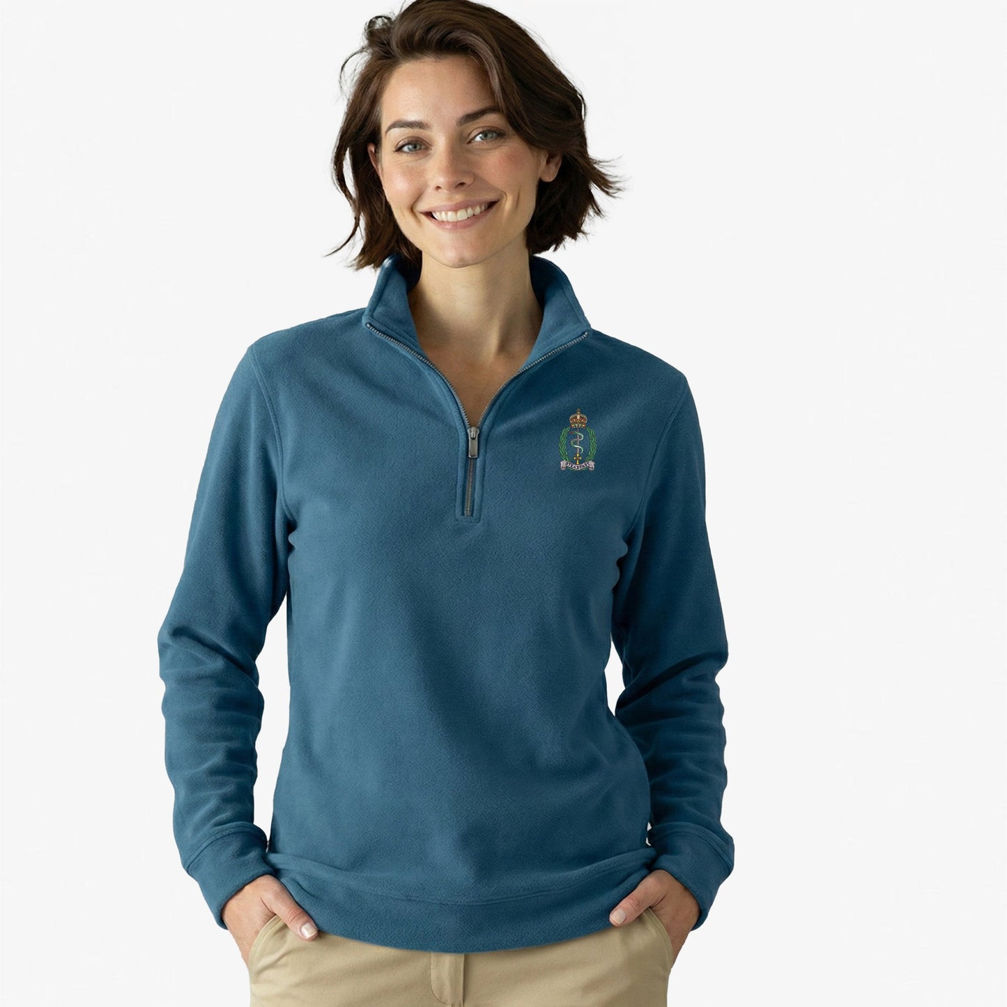 Royal Army Medical Service Premium Embroidered Quarter Zip Sweatshirt