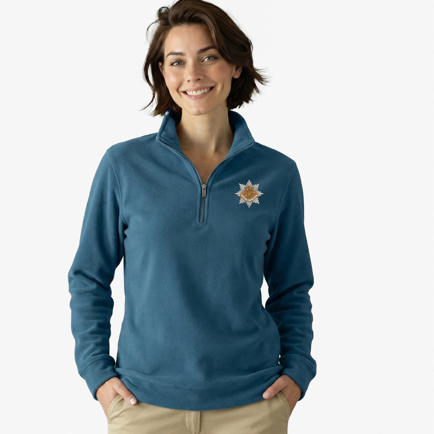 Royal Anglian Regiment Premium Embroidered Quarter Zip Sweatshirt