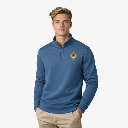 Queens Regiment Premium Embroidered Quarter Zip Sweatshirt