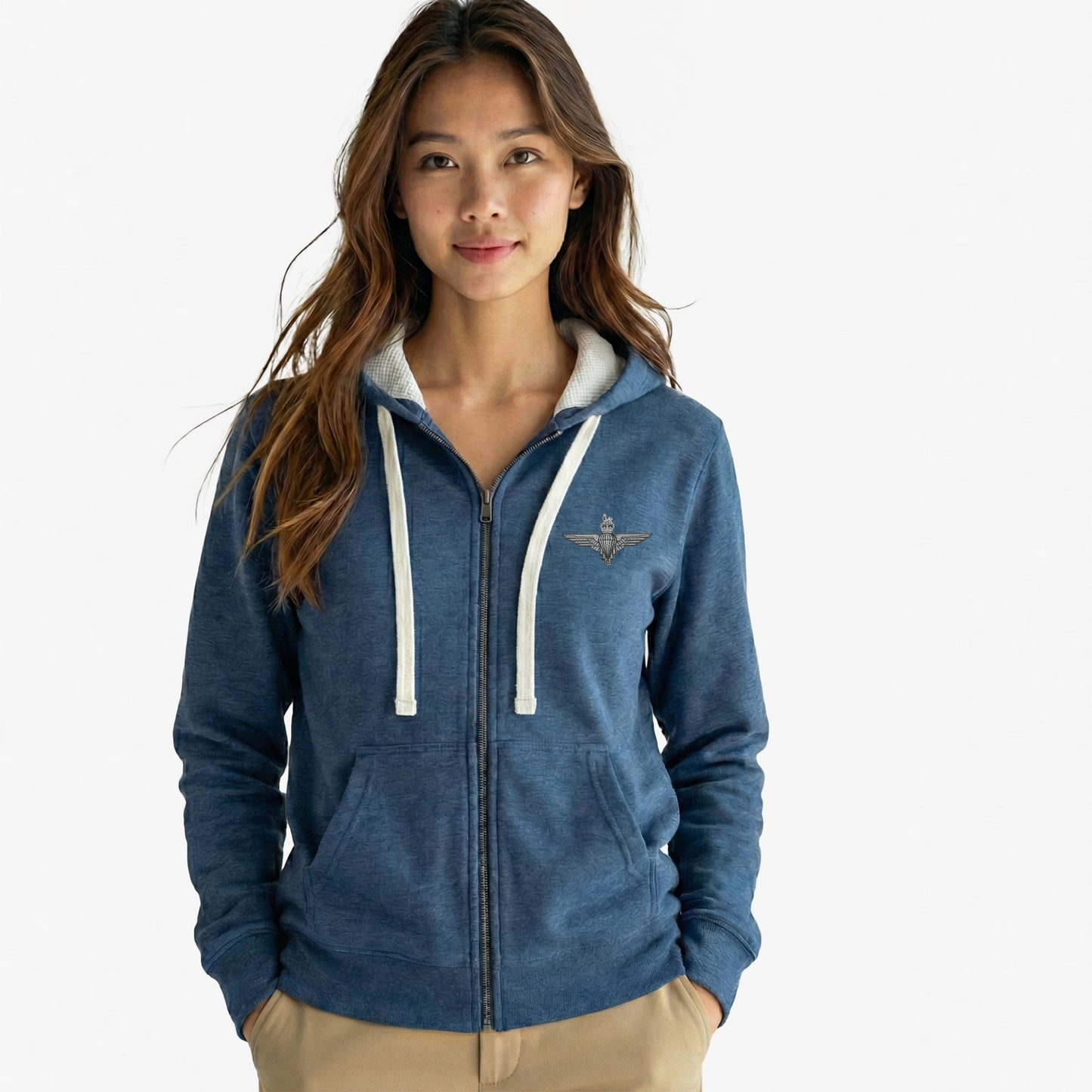The Parachute Regiment Ultra Premium Embroidered Contrast Zipped Hoodie