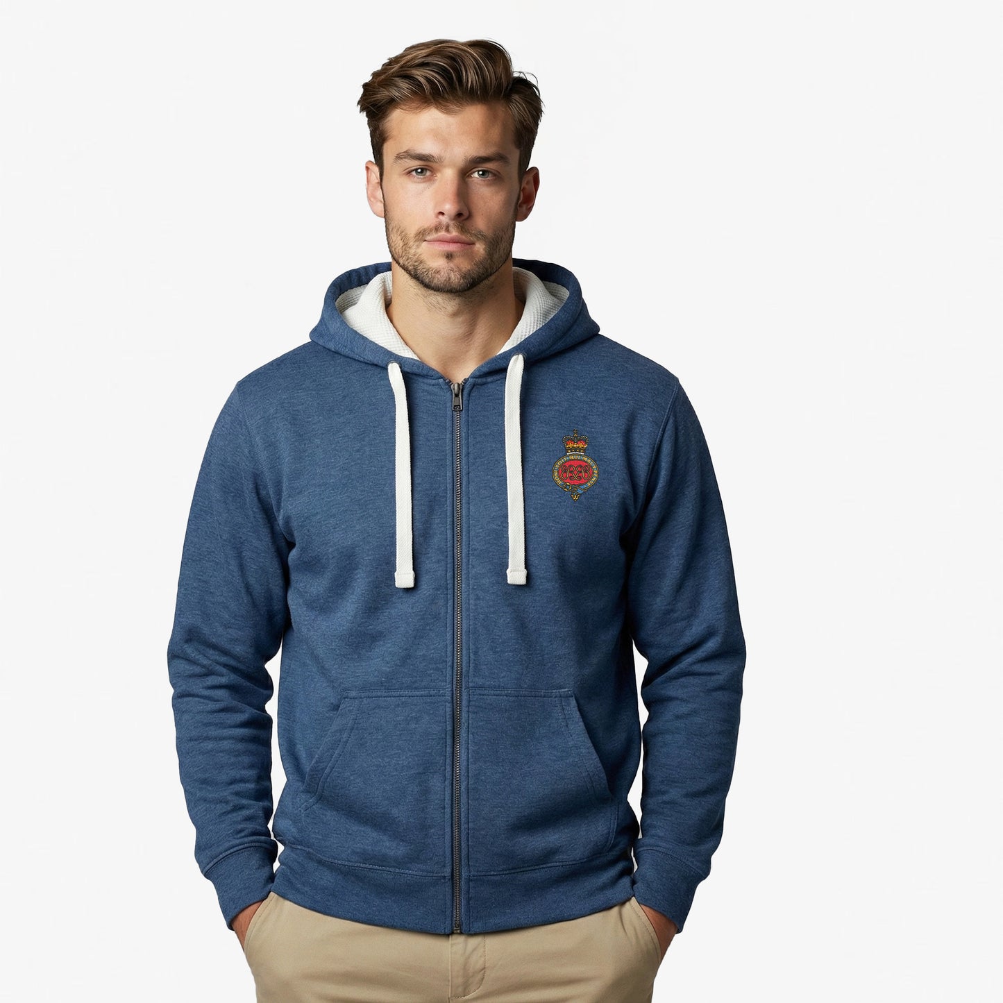 Grenadier Guards Ultra Premium Embroidered Contrast Zipped Hoodie