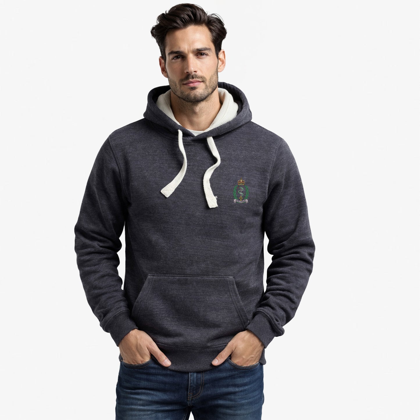 Royal Army Medical Service Ultra Premium Embroidered Contrast Hoodie