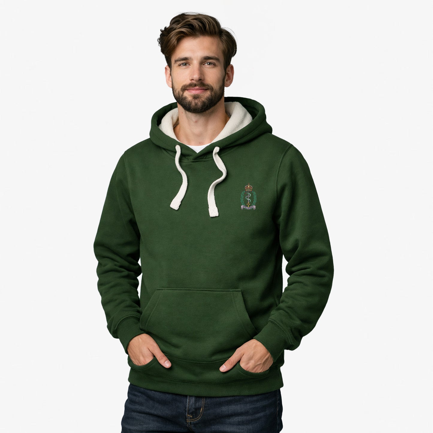 Royal Army Medical Service Ultra Premium Embroidered Contrast Hoodie