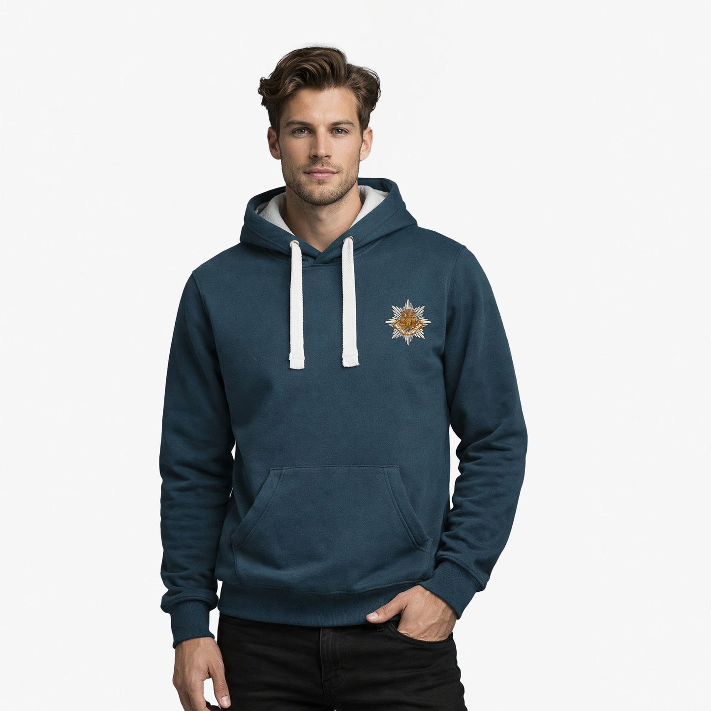 Royal Anglian Regiment Ultra Premium Embroidered Contrast Hoodie