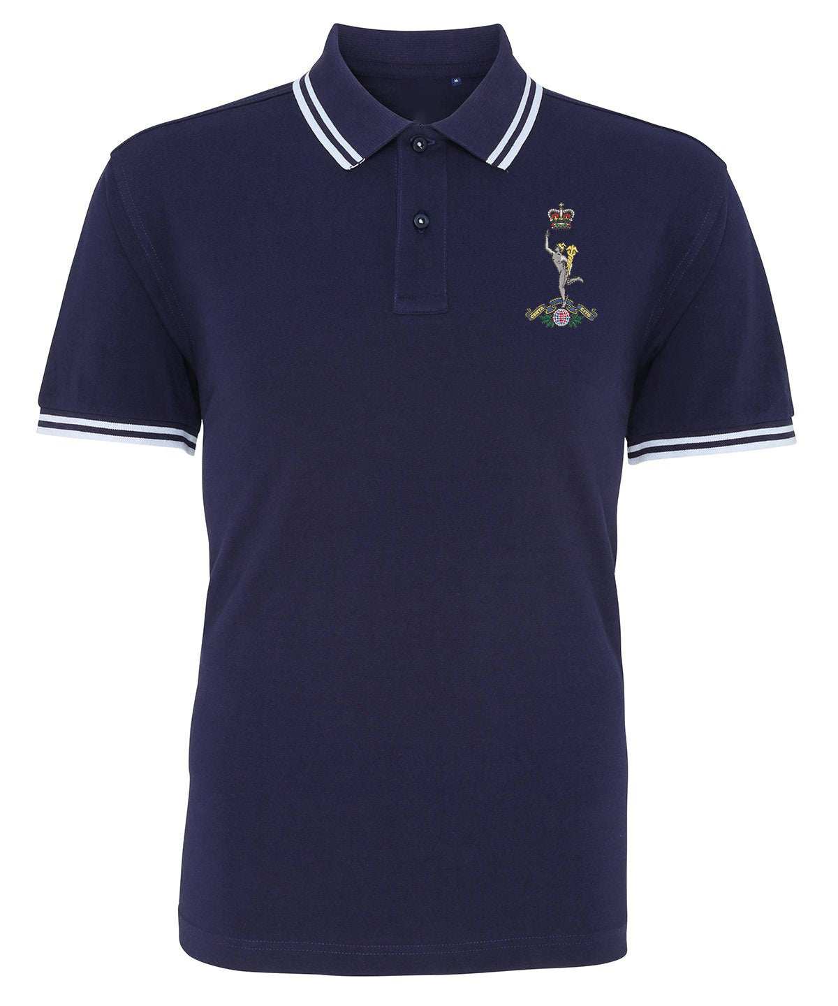 Royal Signals Clothing Royal Signals Tipped Polo Shirt Navy/White S