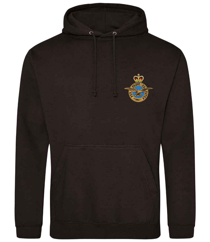 Royal Air Force Hoodie with Embroidered Logo in Black