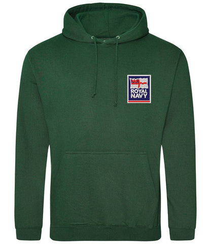 Royal Navy Hoodie with Embroidered Logo  Forrest Green Colour