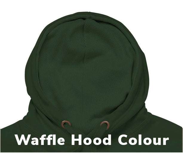 Waffle Hoodie Example  Forrest Green Colour
