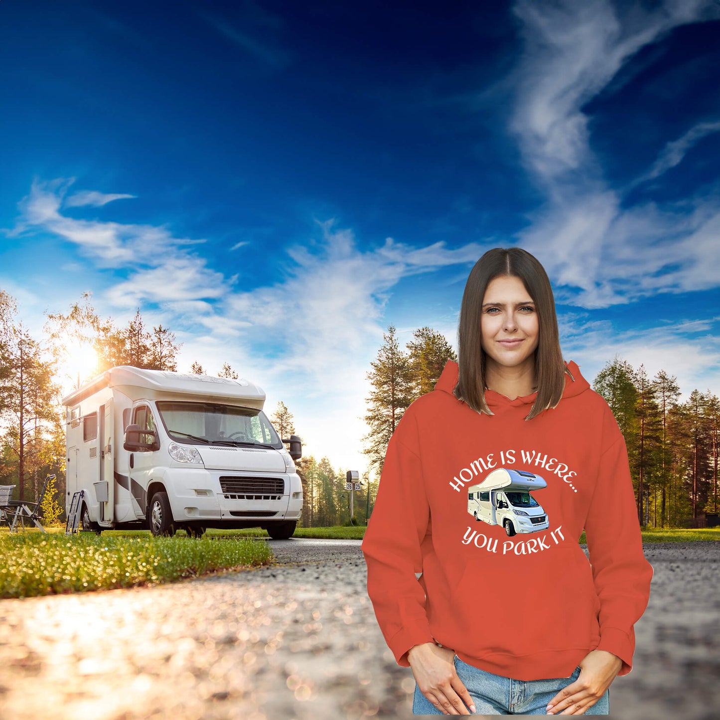 HOME IS WHERE YOU PARK IT MOTORHOME HOODIE