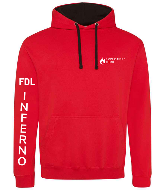Inferno Esu Printed Hoodie Red/Black S