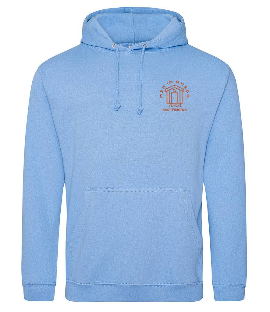 East Preston Men in Sheds Embroidered Hoodie Sky s