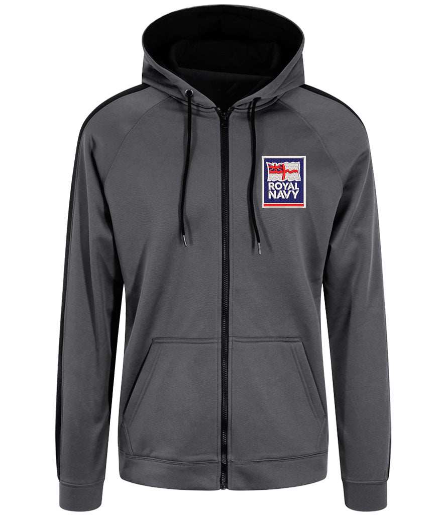 Royal Navy  Clothing,Royal Navy  Merchandise, Royal Navy  Veterans Clothing,Royal Navy Sports Polyester Hoodie Grey/Black