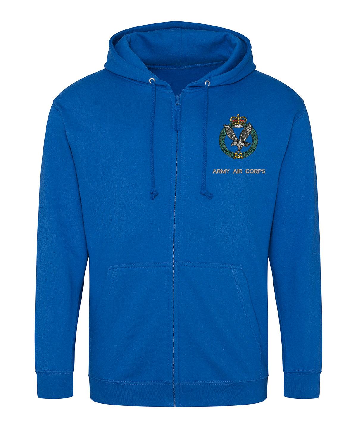Army Air Corps Clothing,Army Air Corps Merchandise, Army Air Corps Veterans Clothing,Army Air Corps Zipped Hoodie Red
