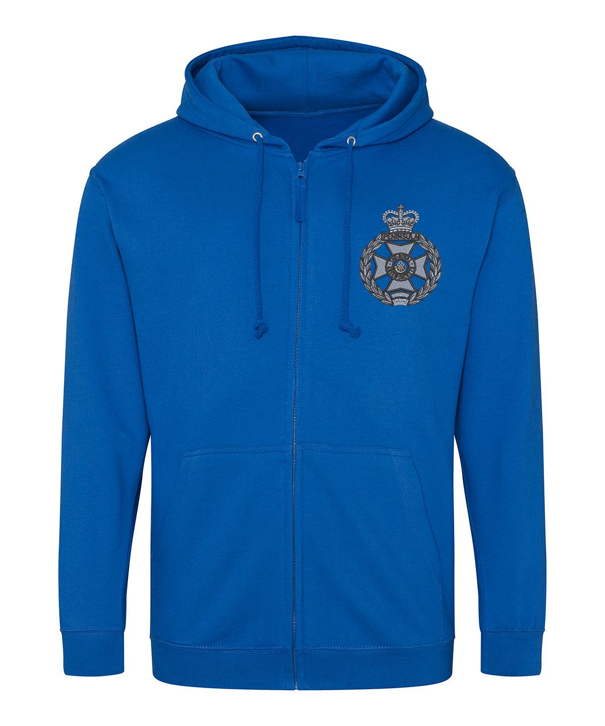 Royal Green Jackets Clothing,Royal Green Jackets Merchandise, Royal Green Jackets Veterans Clothing,Royal Green Jackets Zipped Hoodie Pink