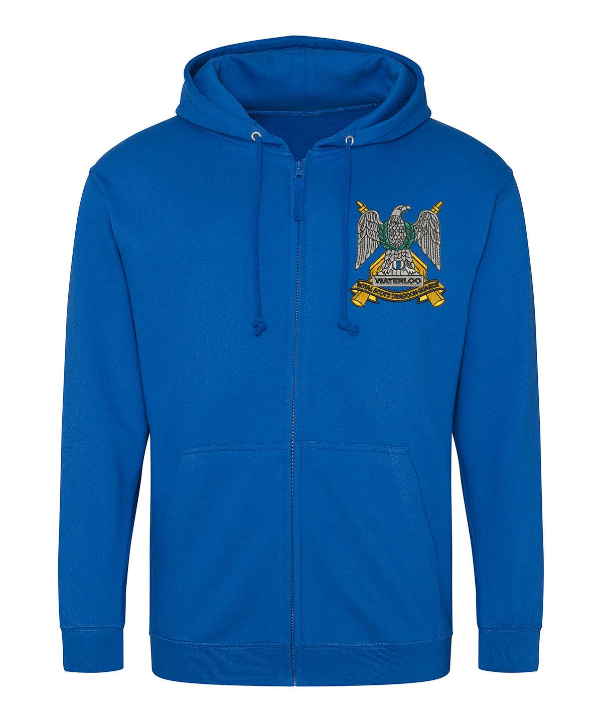 Royal Scots Dragoon Guards Zipped Hoodie ,Royal scots Dragoon Guards Hoodie Maroon