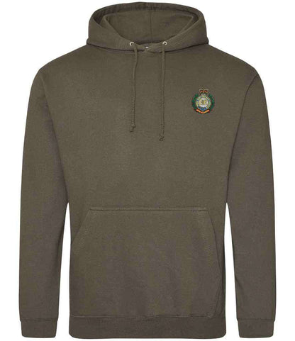 Royal Engineers Hoodie with embroidered logo in Khaki
