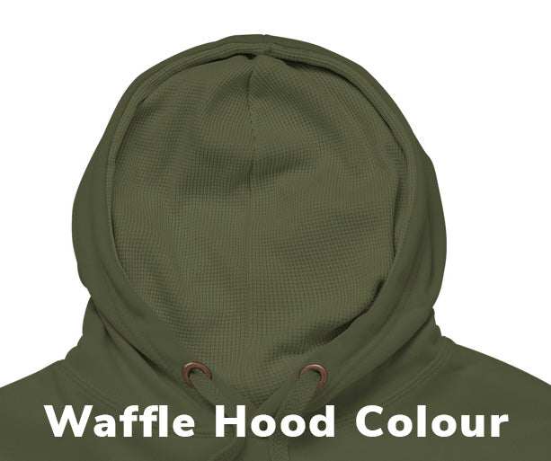 Waffle Hoodie Example Khaki Colour