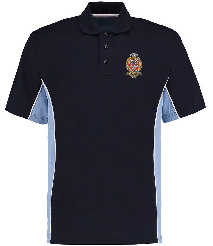 The Princess of Wales's Royal Regiment Bi-Colour Polo Shirt, featuring a two-tone design, flat knit collar, and three-button placket.