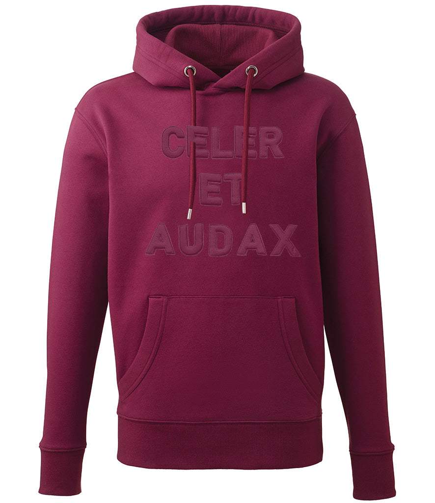 Royal Green Jackets Celer et Audax embroidered hoodie with 3D puff design.