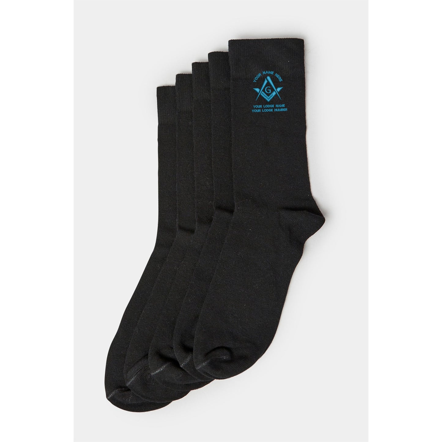 Masonic Personalised Craft Lodge Socks Pack of 6
