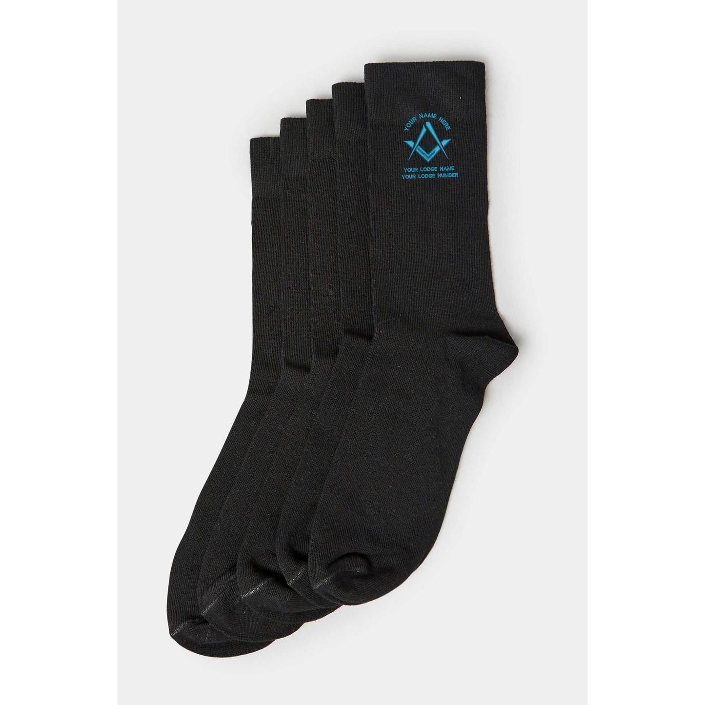 Masonic Personalised Craft Lodge Socks (Individual Pairs)