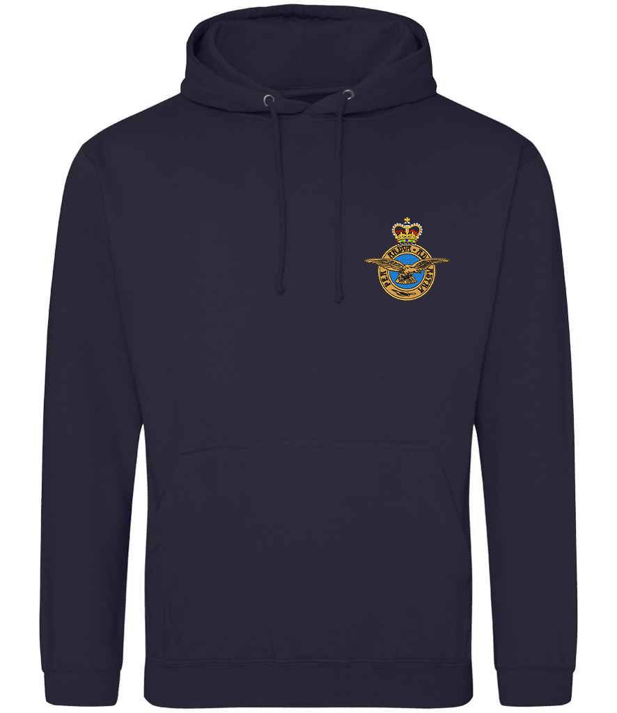 Royal Air Force Hoodie with Embroidered Logo in Navy