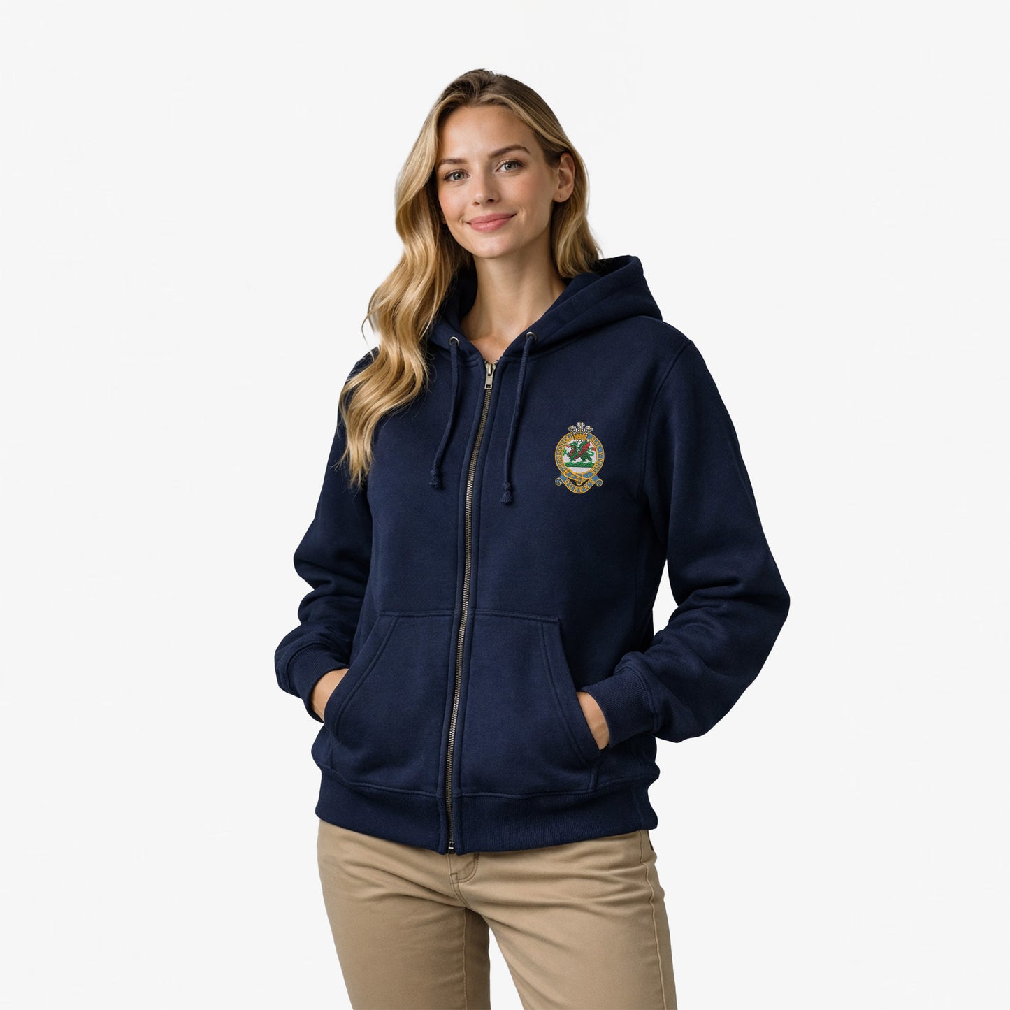 Queens Regiment Premium Zipped Hoodie