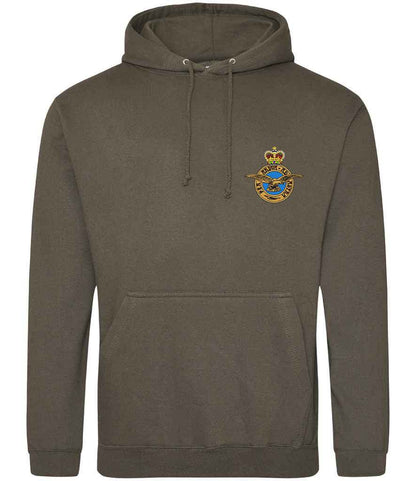 Royal Air Force Hoodie with Embroidered Logo in Khaki