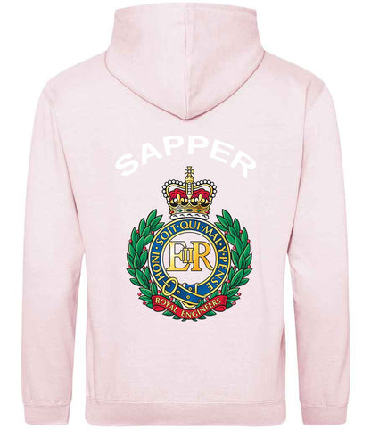 Royal Engineers Hoodie with embroidered logo in Pink