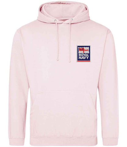 Royal Navy Hoodie with Embroidered Logo Pink Colour