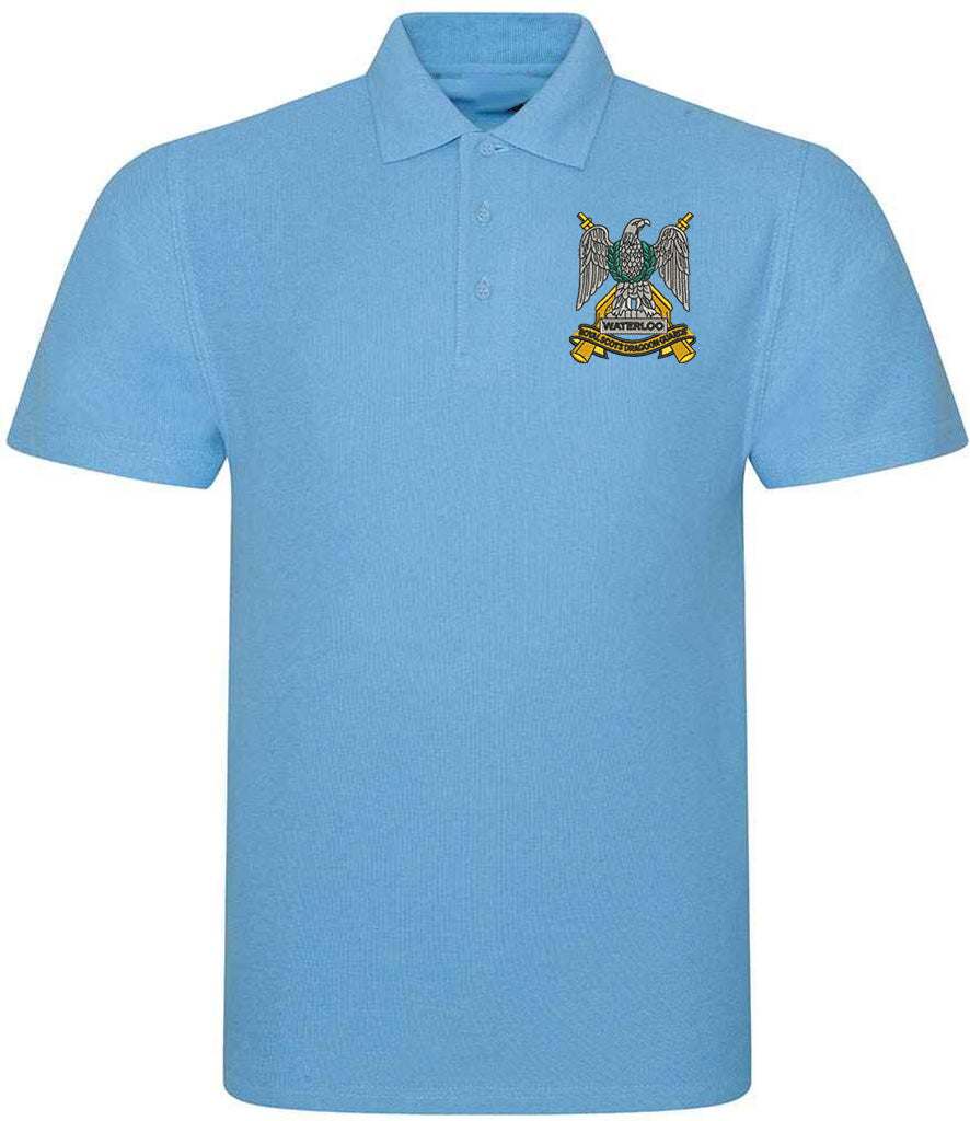 Royal Scots Dragoon Guards Clothing,Royal Scots Dragoon Guards  Merchandise, Royal Scots Dragoon Guards  Veterans Clothing,Royal Scots Dragoon Guards Veterans Polo Shirt White
