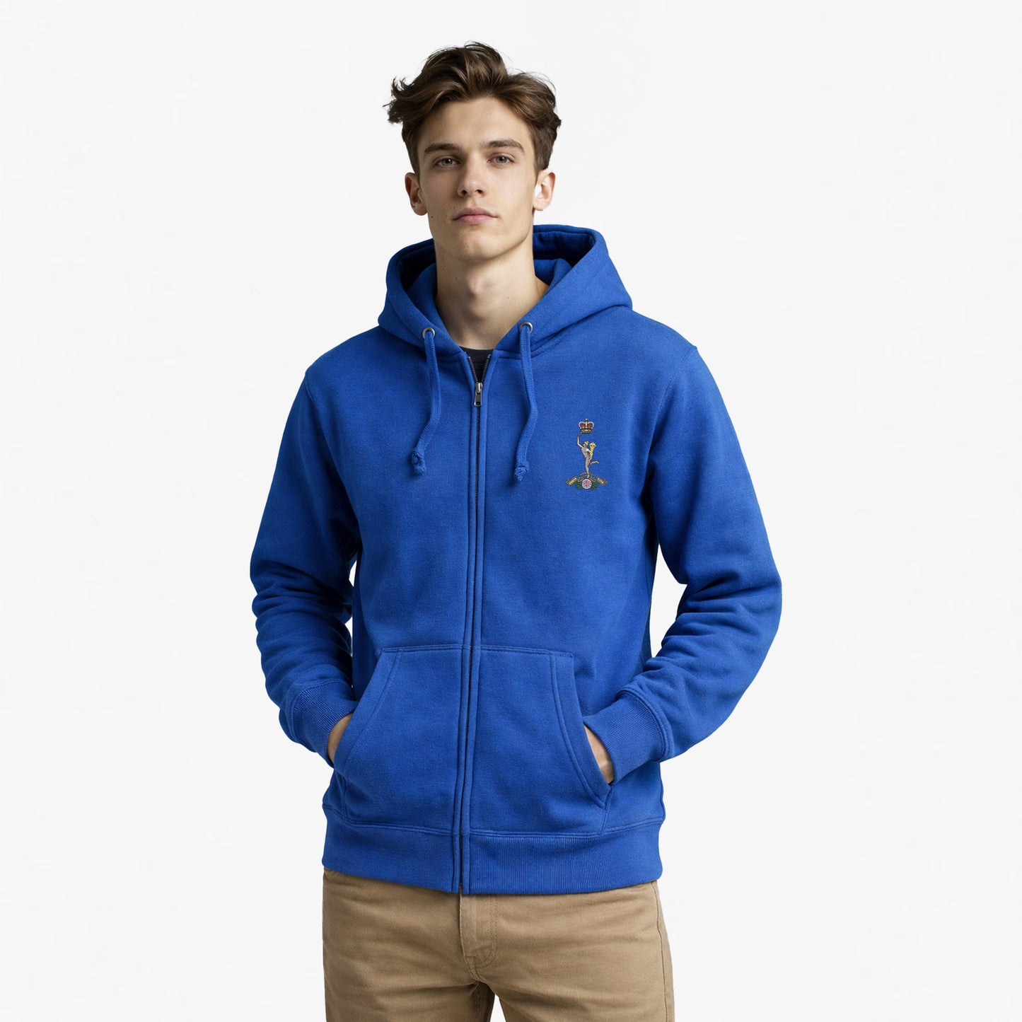 Royal Signals Ultra Premium Embroidered Zipped Hoodie