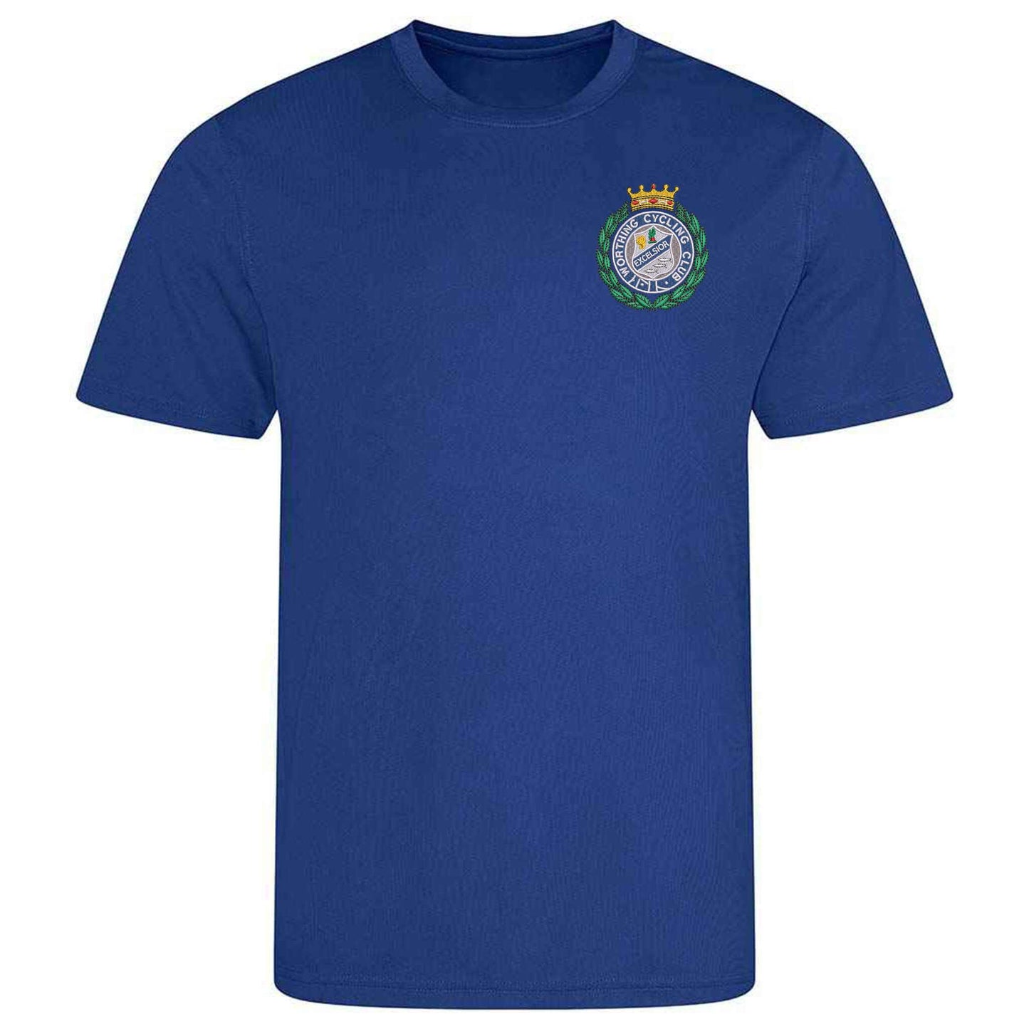 Worthing Excelsior Cycling Club Embroidered Wicking Material T-Shirt Navy S