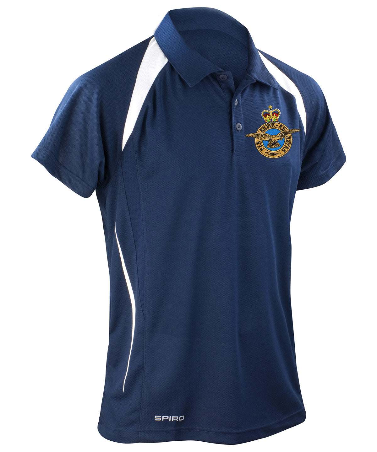 Royal Air Force Spyro Team Spirit Polo Shirt with RAF logo and contrast panels