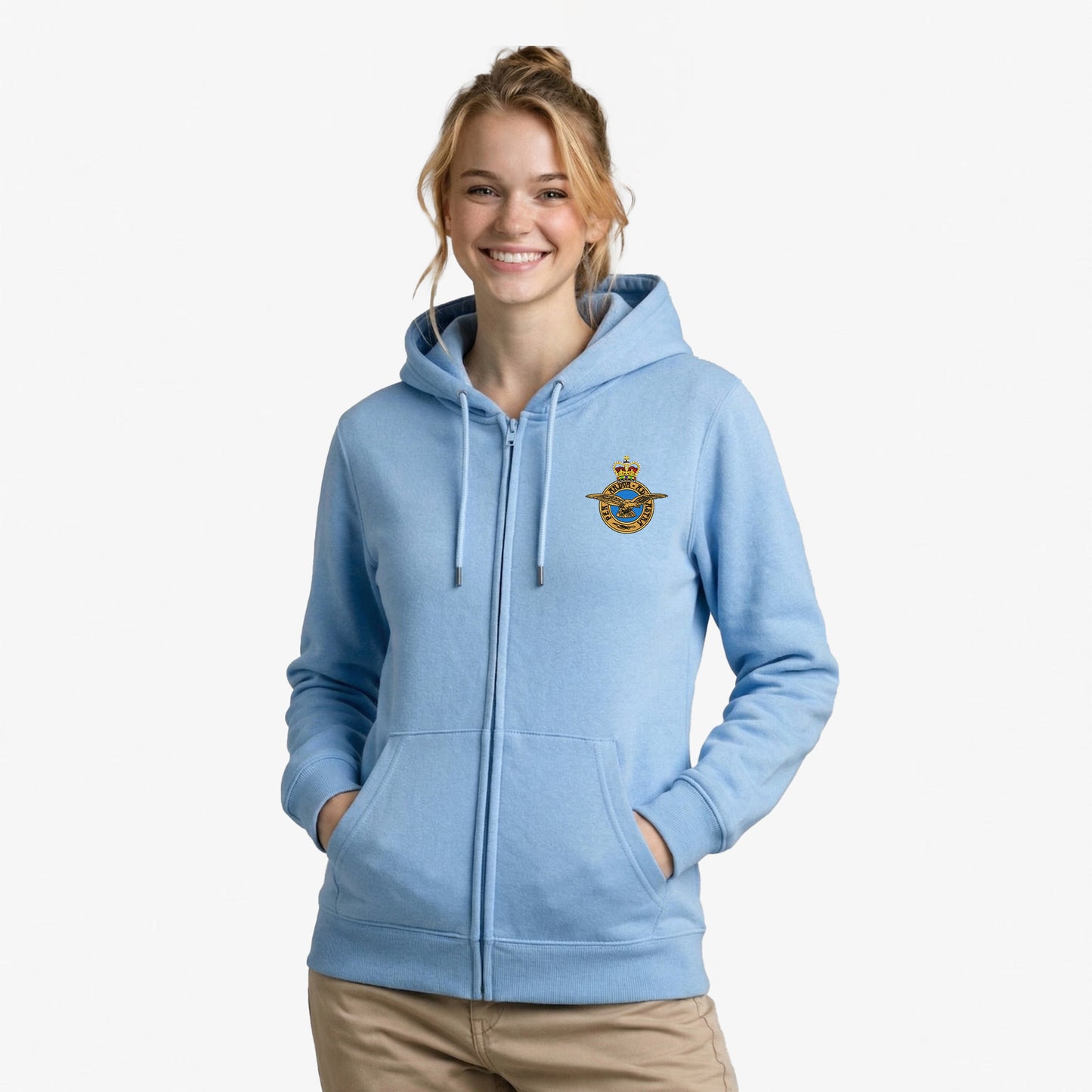 Royal Air Force Premium Zipped Embroidered Hoodie
