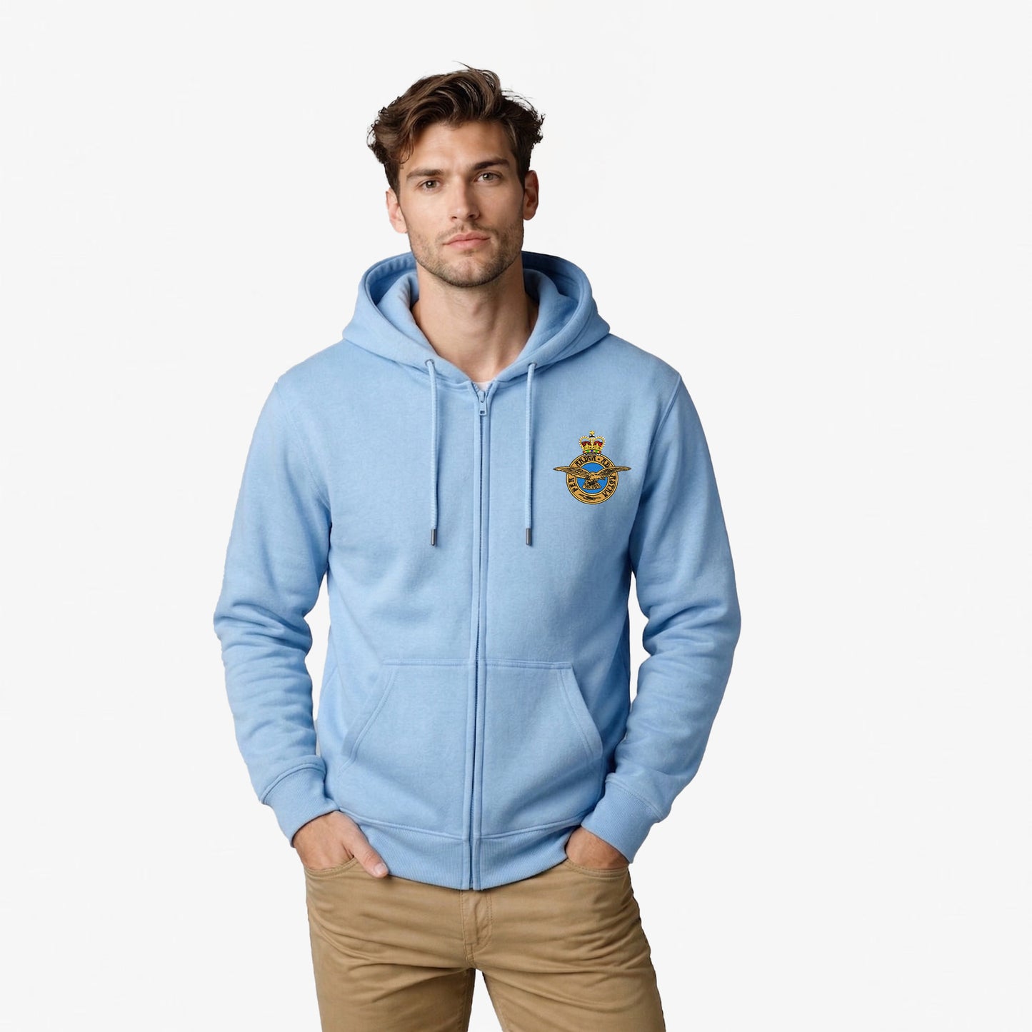 Royal Air Force Premium Zipped Embroidered Hoodie