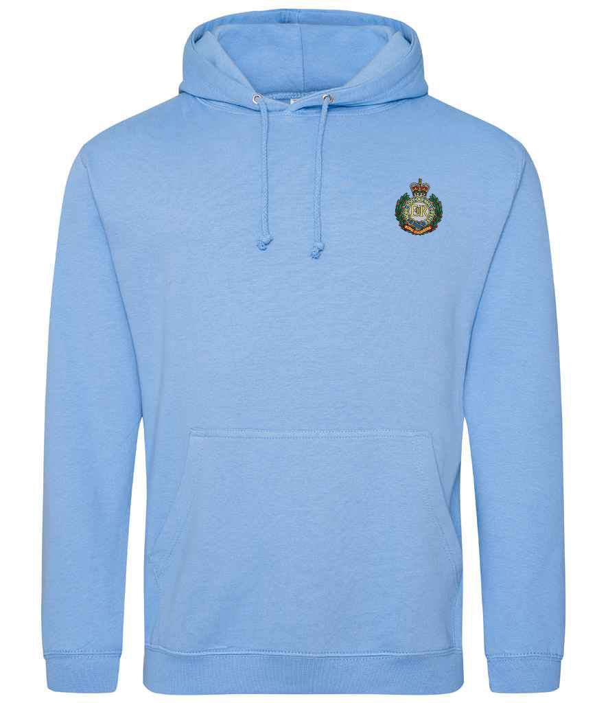 Royal Engineers Hoodie with embroidered logo in Sky Blue