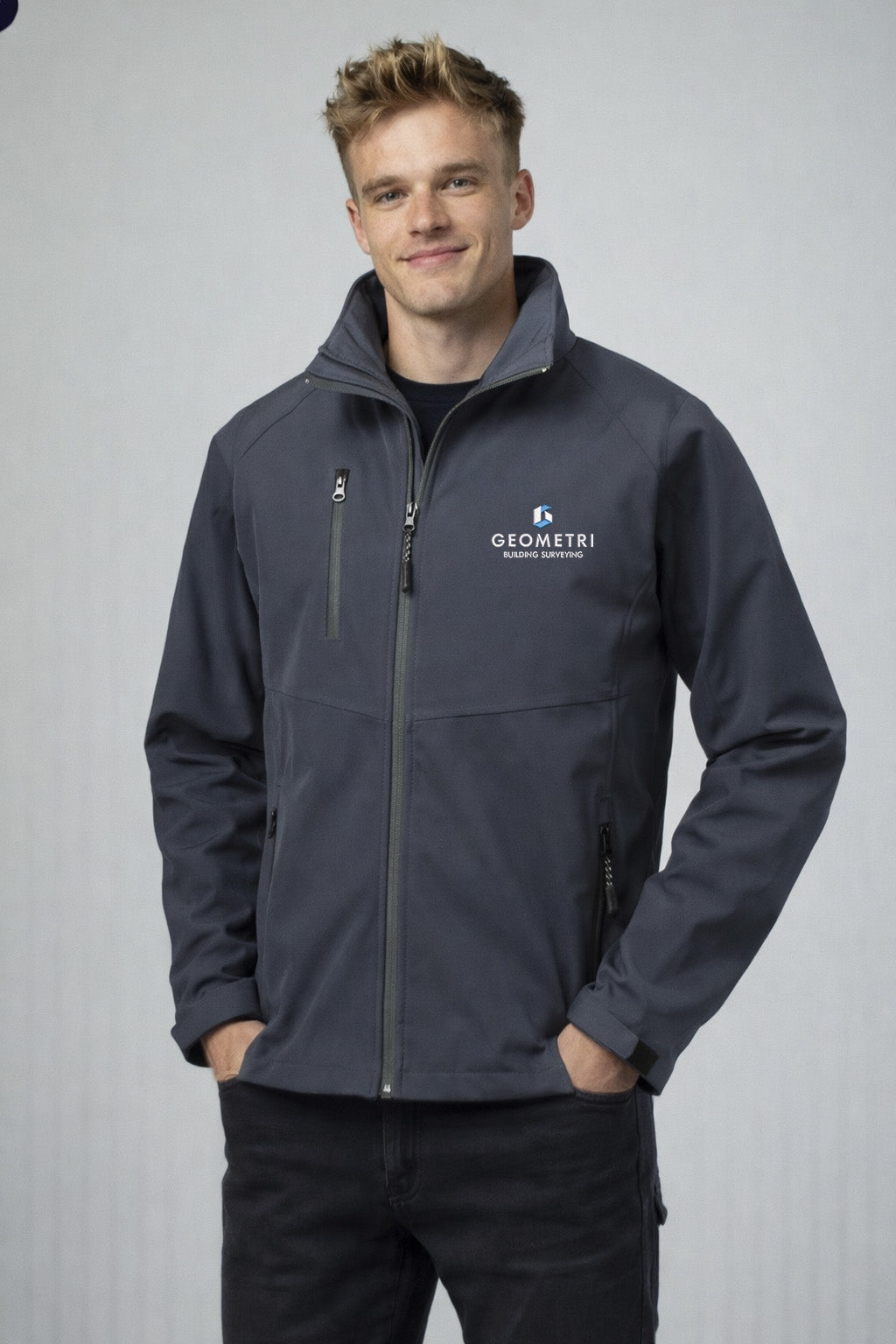 Geometri Embroidered Soft Shell