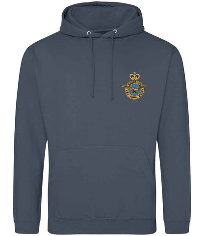 Royal Air Force Hoodie with Embroidered Logo in Stone Blue