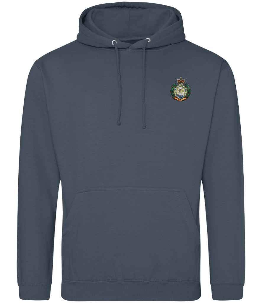 Royal Engineers Hoodie with embroidered logo in Stone Blue