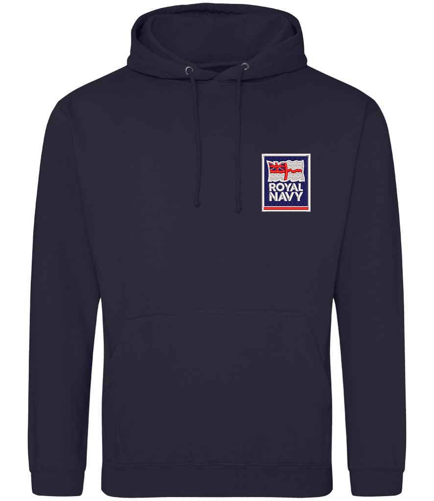 Royal Navy Hoodie with Embroidered Logo Black Colour