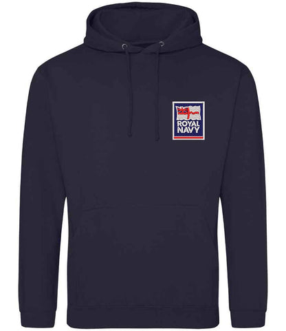 Royal Navy Hoodie with Embroidered Logo Black Colour