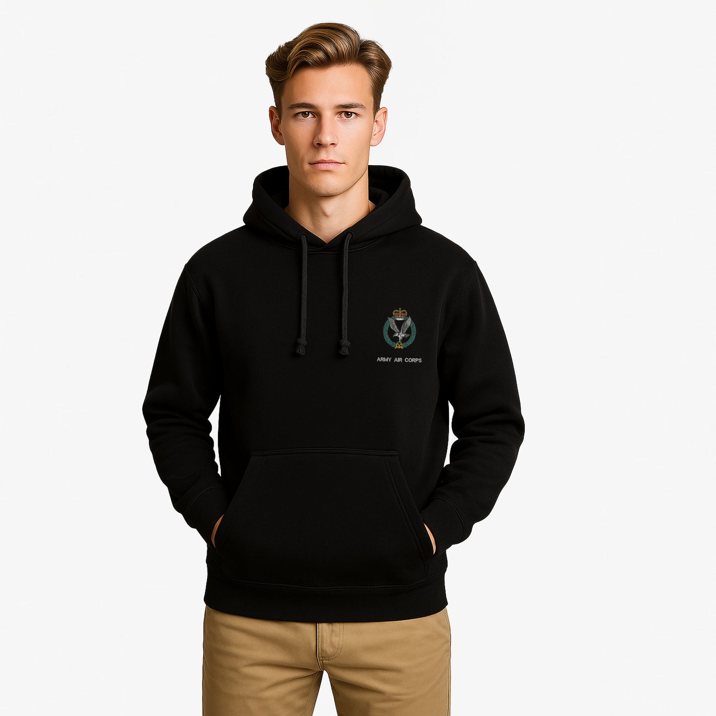 Army Air Corps Hoodie Embroidered Logo Premium Weight(310gsm)